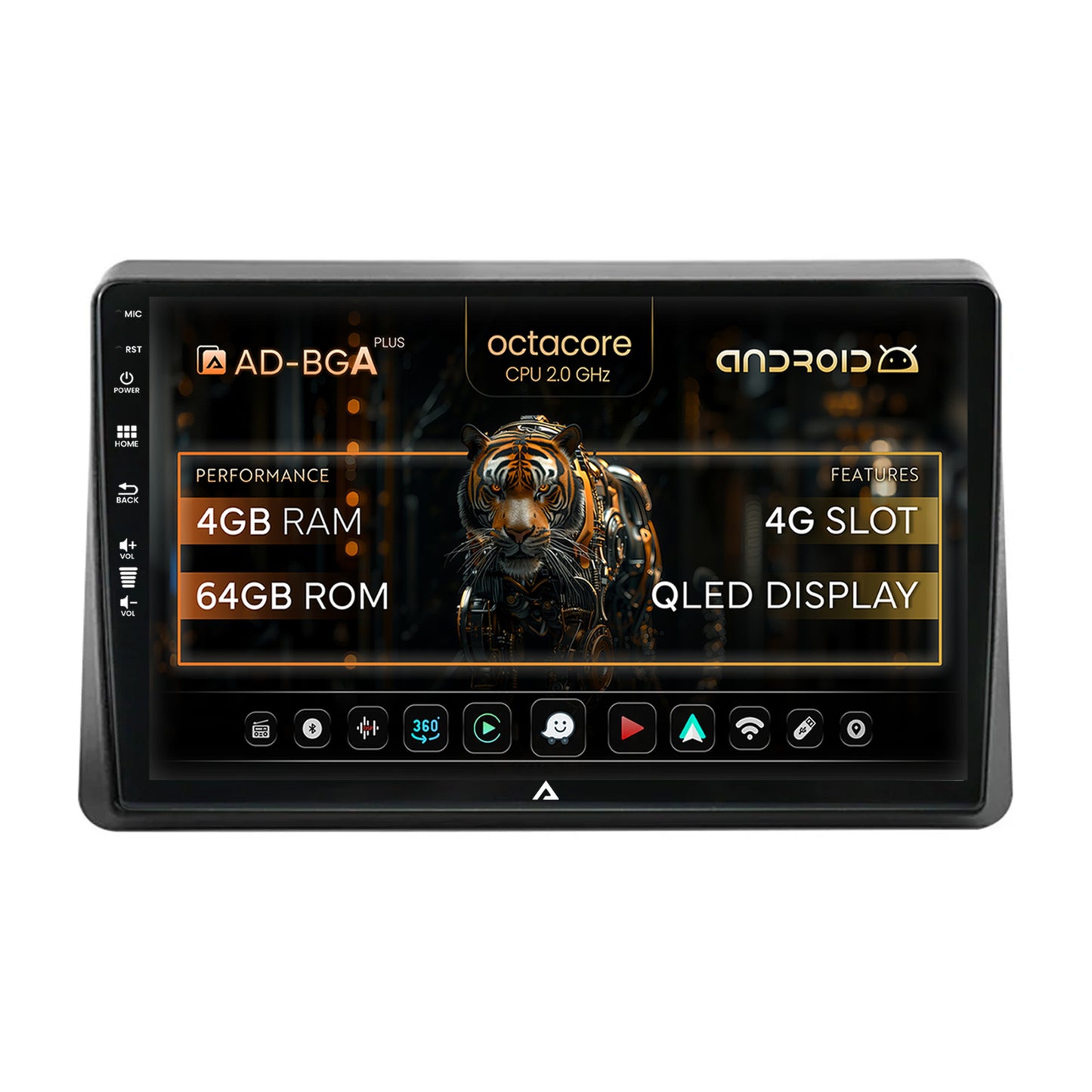 Navigatie Opel Movano / Renault Master (2020-2024), Android, A-Octacore / 4GB RAM + 64GB ROM, 10" Inch - AD-BGA10004+AD-BGRKIT377