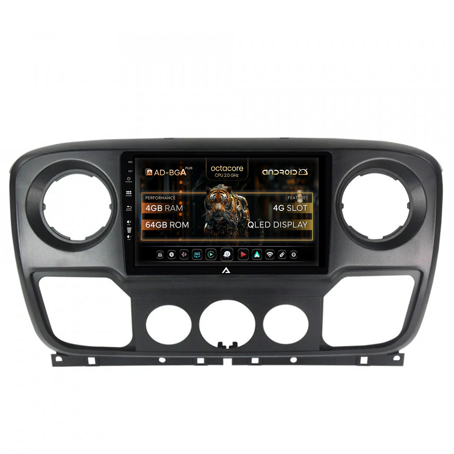 Navigatie Opel Movano / Renault Master / Nissan NV400 (2011-2021), Android, A-Octacore / 4GB RAM + 64GB ROM, 10.1 Inch - AD-BGA10004+AD-BGRKIT388V2