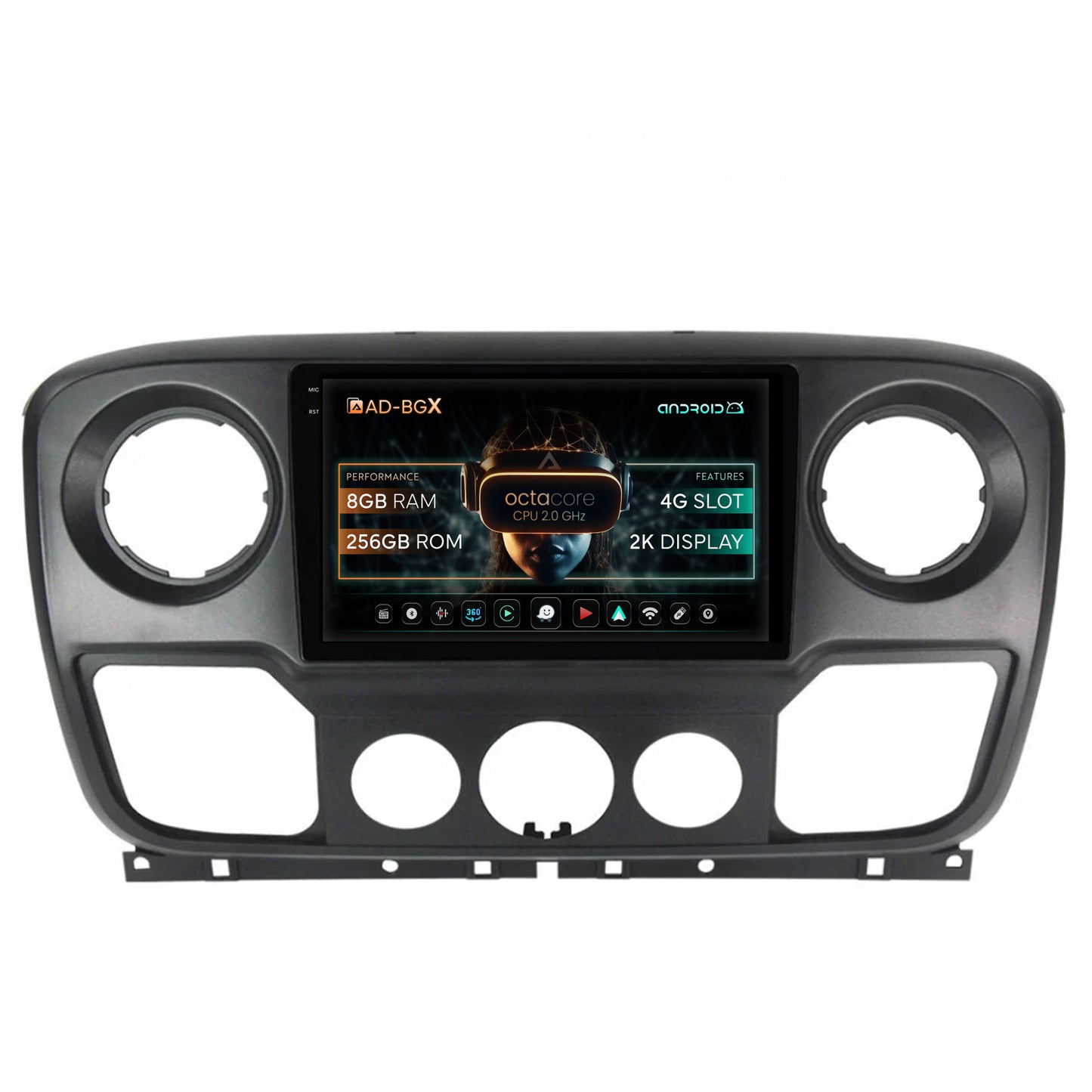 Navigatie Opel Movano / Renault Master / Nissan NV400 (2011-2021), Android, X-Octacore / 8GB RAM + 256GB ROM, 10.36 Inch - AD-BGX10008+AD-BGRKIT388V2
