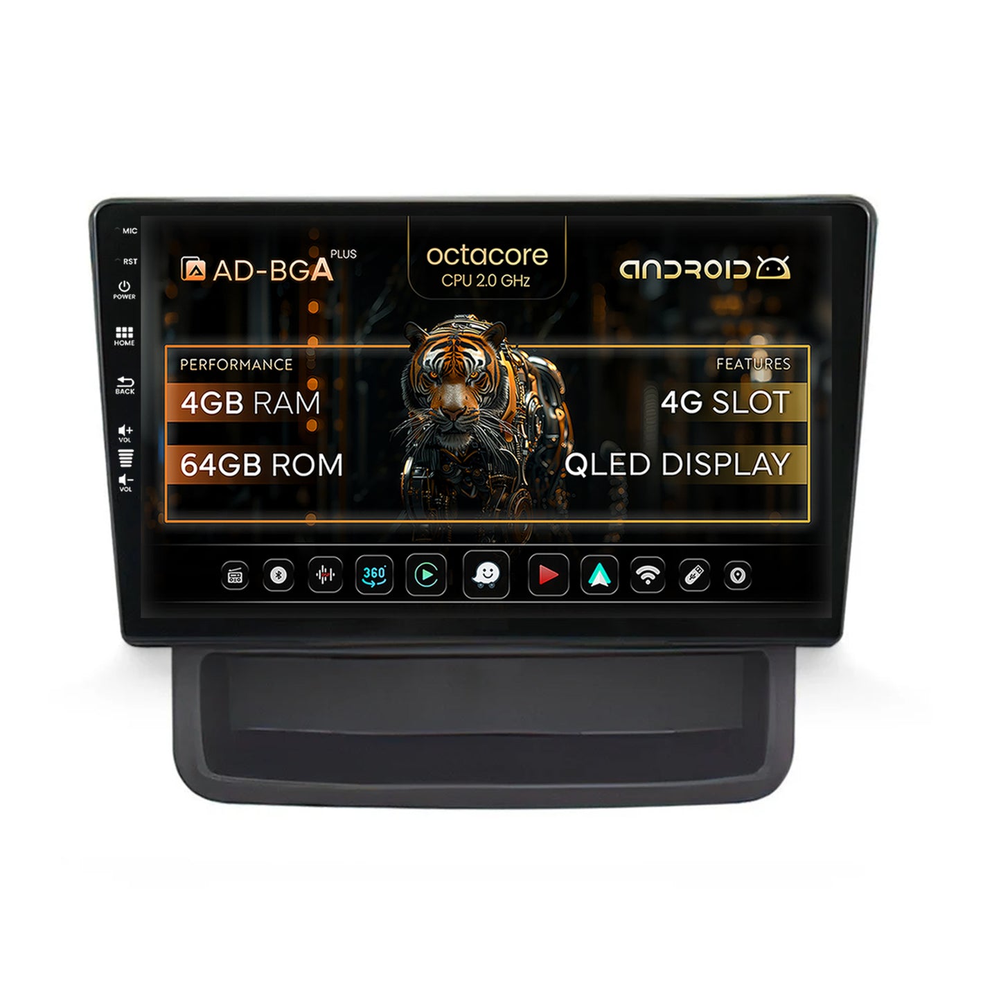 Navigatie Opel Vivaro / Renault Trafic (2010-2014), Android, A-Octacore / 4GB RAM + 64GB ROM, 10.1 Inch - AD-BGA10004+AD-BGRKIT392