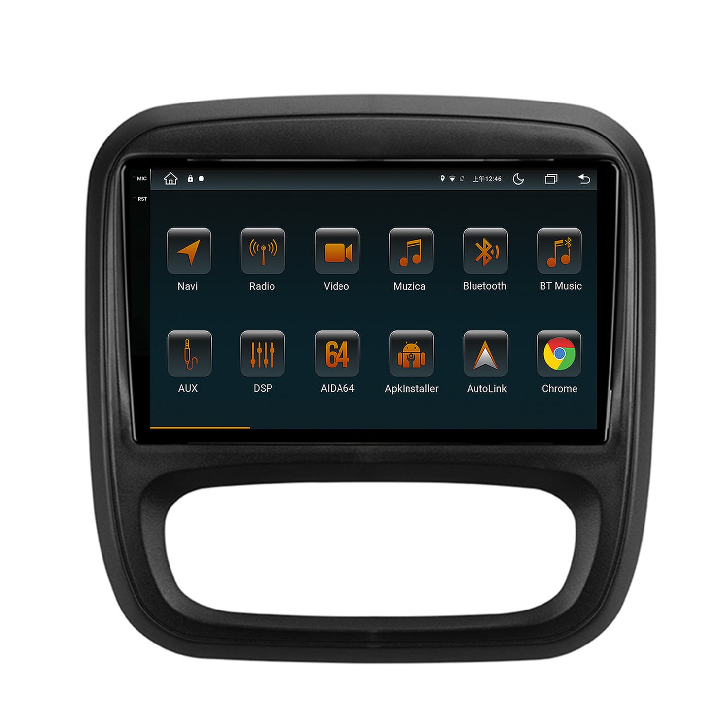 Navigatie Opel Vivaro / Renault Trafic / Fiat Talento (2014-2017), Android, V-Octacore / 4GB RAM + 64GB ROM, 9.5 Inch - AD-BGV9004+AD-BGRKIT389
