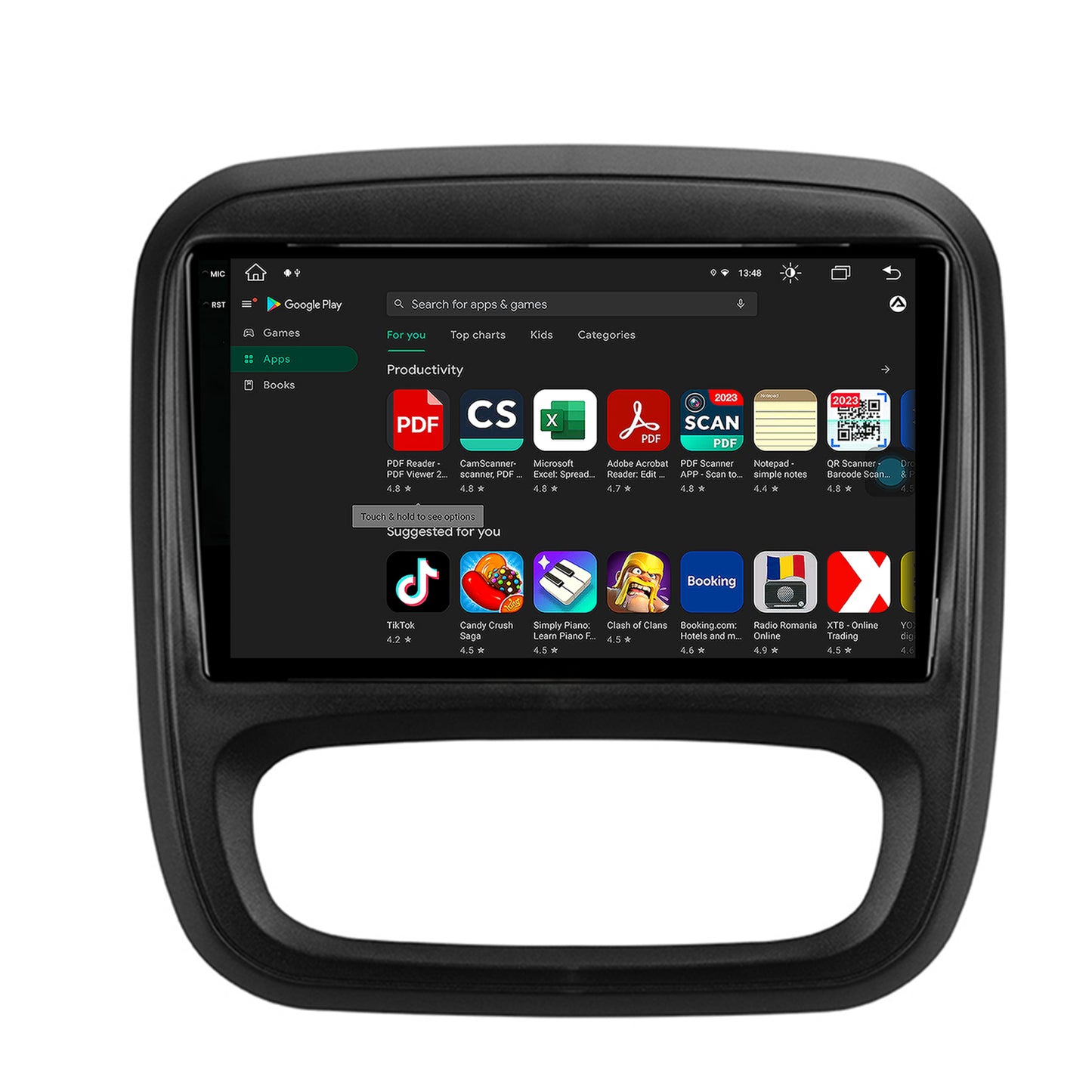 Navigatie Opel Vivaro / Renault Trafic / Fiat Talento (2014-2017), Android, V-Octacore / 4GB RAM + 64GB ROM, 9.5 Inch - AD-BGV9004+AD-BGRKIT389