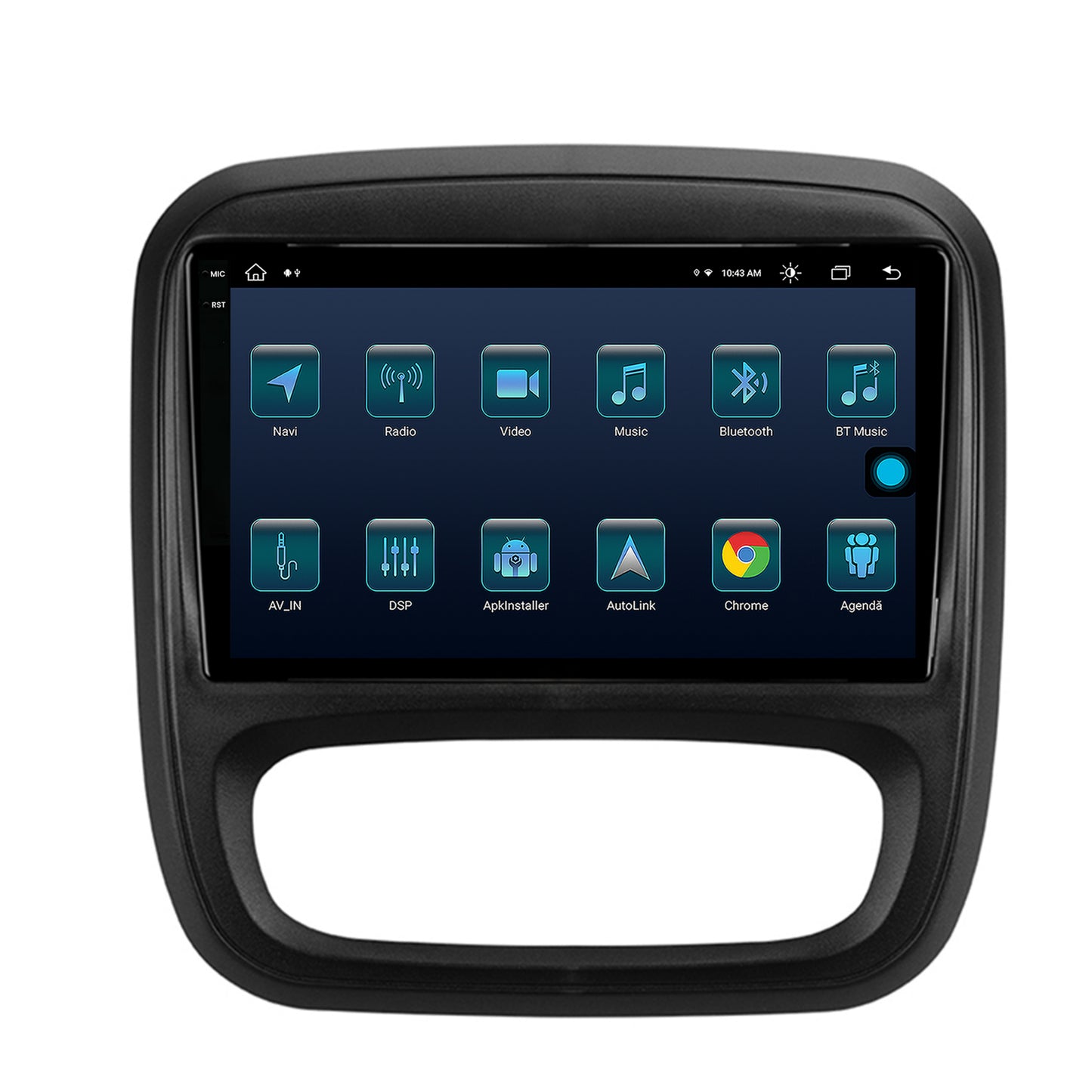 Navigatie Opel Vivaro / Renault Trafic / Fiat Talento (2014-2017), Android, X-Octacore / 8GB RAM + 256GB ROM, 9.5 Inch - AD-BGX9008+AD-BGRKIT389