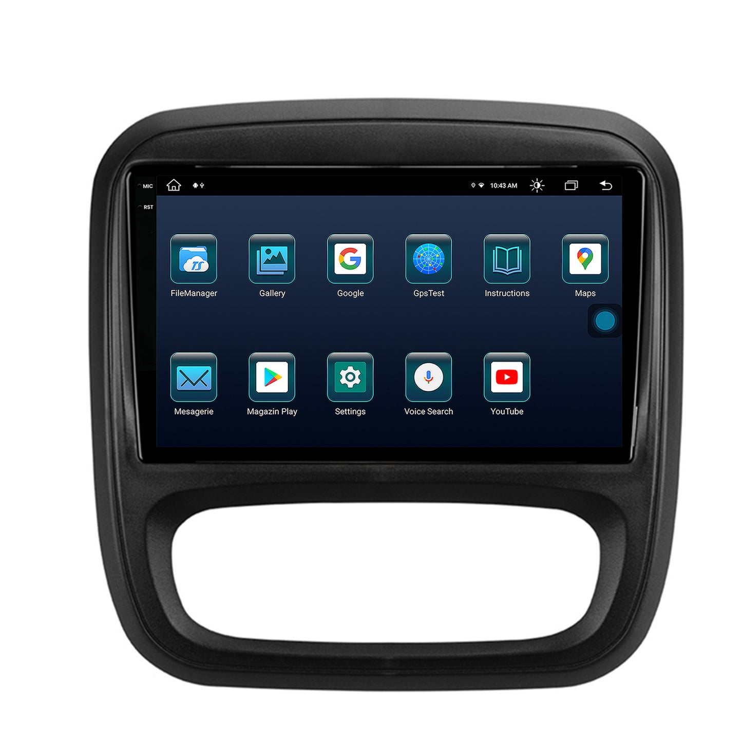 Navigatie Opel Vivaro / Renault Trafic / Fiat Talento (2014-2017), Android, X-Octacore / 8GB RAM + 256GB ROM, 9.5 Inch - AD-BGX9008+AD-BGRKIT389