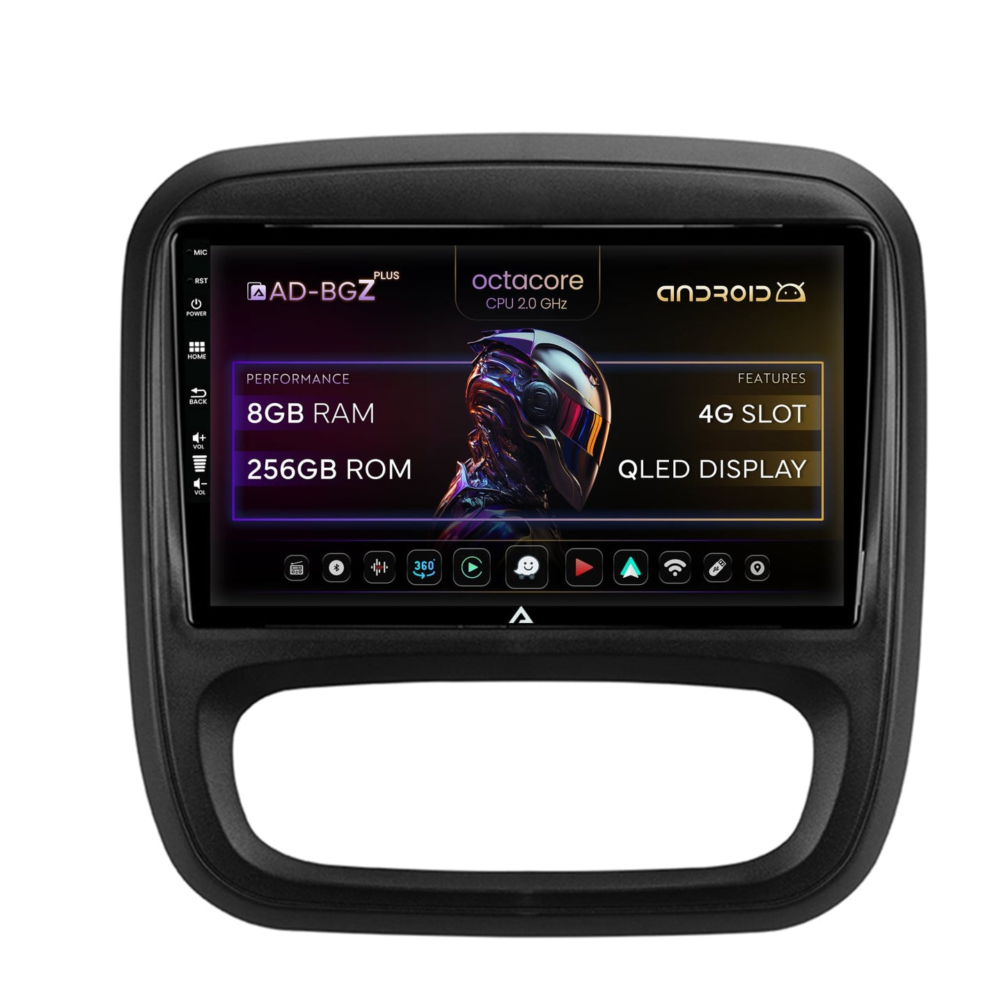Navigatie Opel Vivaro / Renault Trafic / Fiat Talento (2014-2017), Android, Z-Octacore / 8GB RAM + 256GB ROM, 9 Inch - AD-BGZ9008+AD-BGRKIT389