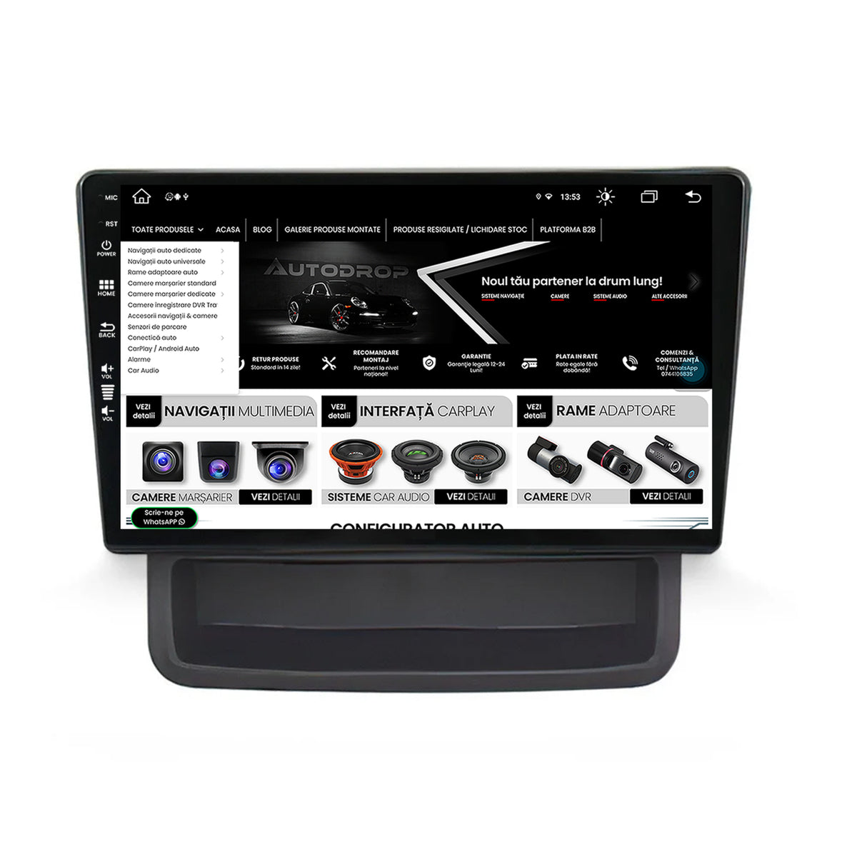 Navigatie Opel Vivaro / Renault Trafic (2010-2014), Android, Z-Octacore / 8GB RAM + 256GB ROM, 10.1 Inch - AD-BGZ10008+AD-BGRKIT392