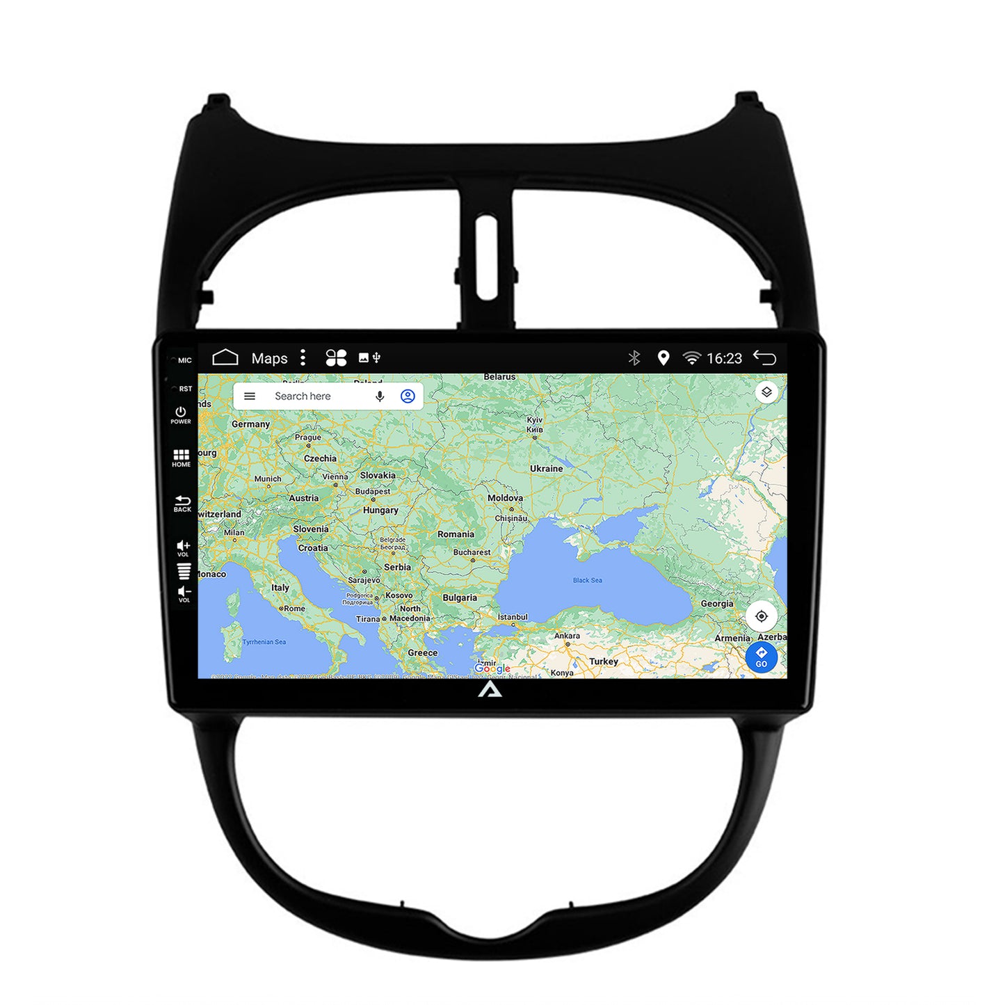 Navigatie Peugeot 206 (1998-2012), Android, E-Octacore / 2GB RAM + 32GB ROM, 9 Inch - AD-BGE9002+AD-BGRKIT262
