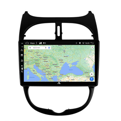 Navigatie Peugeot 206 (1998-2012), Android, E-Octacore / 2GB RAM + 32GB ROM, 9 Inch - AD-BGE9002+AD-BGRKIT262