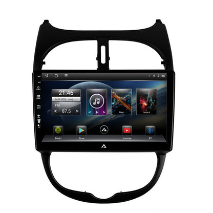 Navigatie Peugeot 206 (1998-2012), Android, P-Octacore / 2GB RAM + 32GB ROM, 9 Inch - AD-BGP9002+AD-BGRKIT262