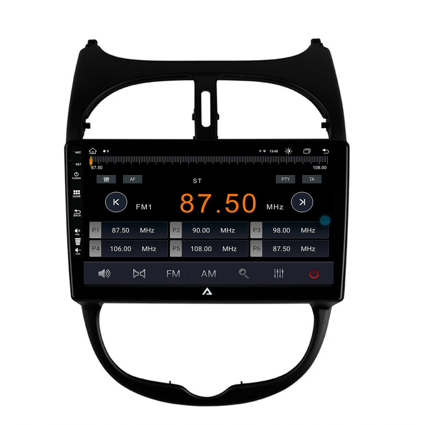 Navigatie Peugeot 206 (1998-2012), Android, Z-Octacore / 8GB RAM + 256GB ROM, 9 Inch - AD-BGZ9008+AD-BGRKIT262