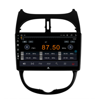Navigatie Peugeot 206 (1998-2012), Android, Z-Octacore / 8GB RAM + 256GB ROM, 9 Inch - AD-BGZ9008+AD-BGRKIT262
