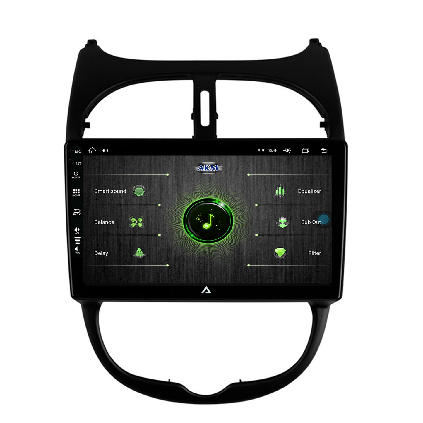 Navigatie Peugeot 206 (1998-2012), Android, Z-Octacore / 8GB RAM + 256GB ROM, 9 Inch - AD-BGZ9008+AD-BGRKIT262