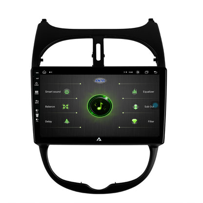 Navigatie Peugeot 206 (1998-2012), Android, Z-Octacore / 8GB RAM + 256GB ROM, 9 Inch - AD-BGZ9008+AD-BGRKIT262