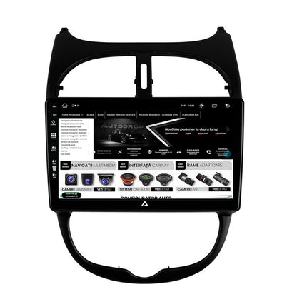 Navigatie Peugeot 206 (1998-2012), Android, Z-Octacore / 8GB RAM + 256GB ROM, 9 Inch - AD-BGZ9008+AD-BGRKIT262