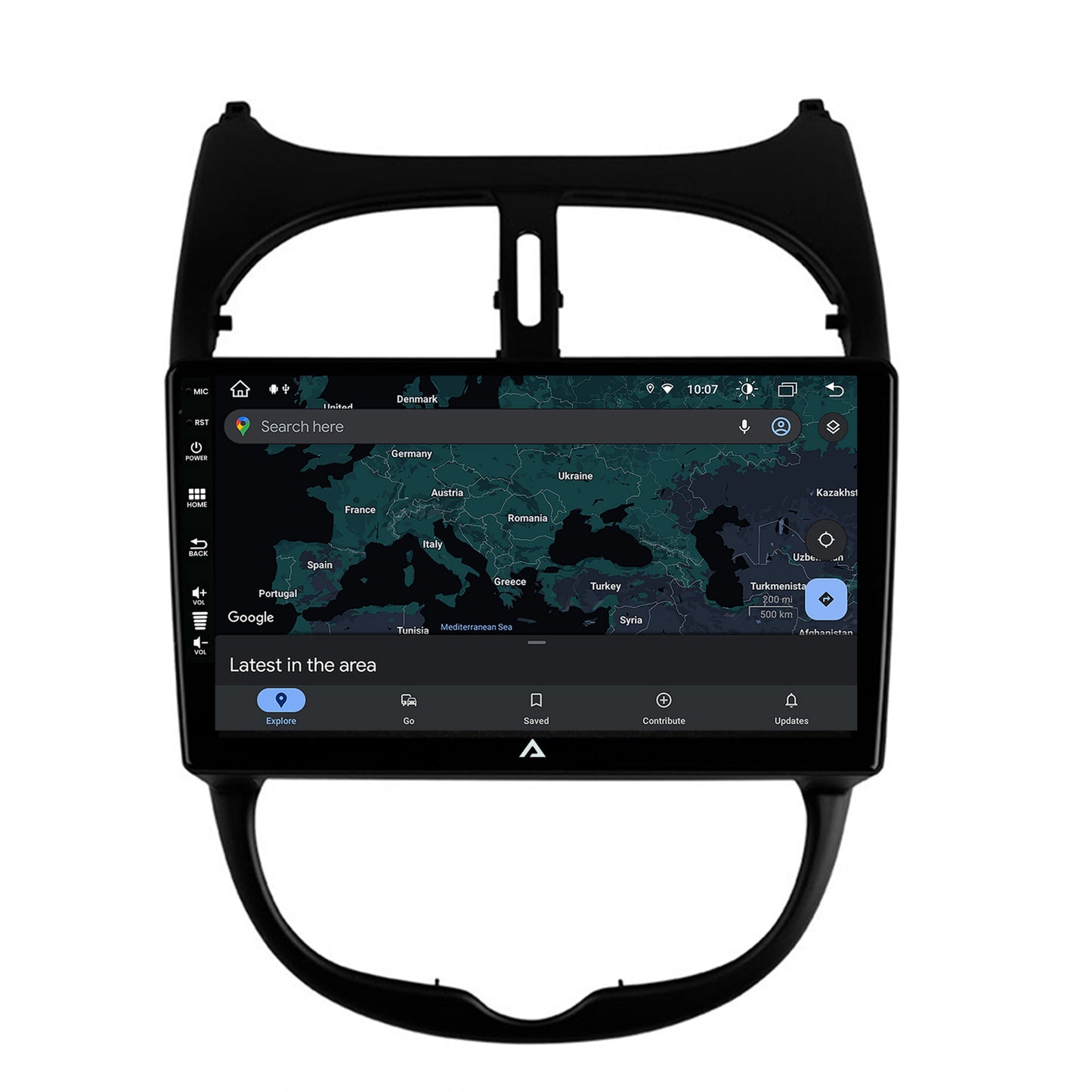 Navigatie Peugeot 206 (1998-2012), Android, Z-Octacore / 8GB RAM + 256GB ROM, 9 Inch - AD-BGZ9008+AD-BGRKIT262