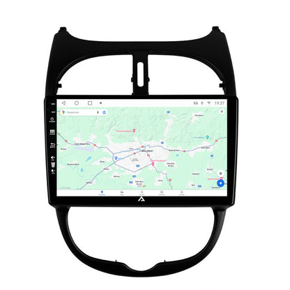 Navigatie Peugeot 206 (1998-2012), Android, A-Octacore / 4GB RAM + 64GB ROM, 9 Inch - AD-BGA9004+AD-BGRKIT262