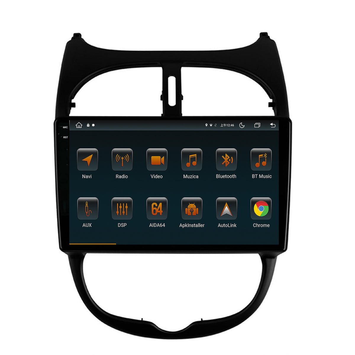 Navigatie Peugeot 206 (1998-2012), Android, V-Octacore / 4GB RAM + 64GB ROM, 9.5 Inch - AD-BGV9004+AD-BGRKIT262