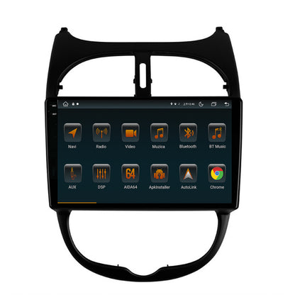 Navigatie Peugeot 206 (1998-2012), Android, V-Octacore / 4GB RAM + 64GB ROM, 9.5 Inch - AD-BGV9004+AD-BGRKIT262