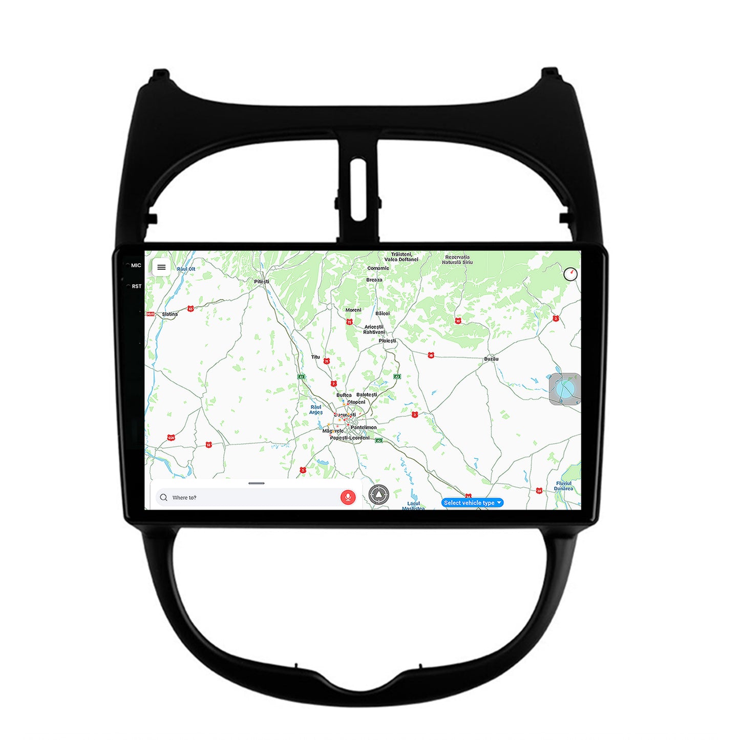 Navigatie Peugeot 206 (1998-2012), Android, X-Octacore / 8GB RAM + 256GB ROM, 9.5 Inch - AD-BGX9008+AD-BGRKIT262
