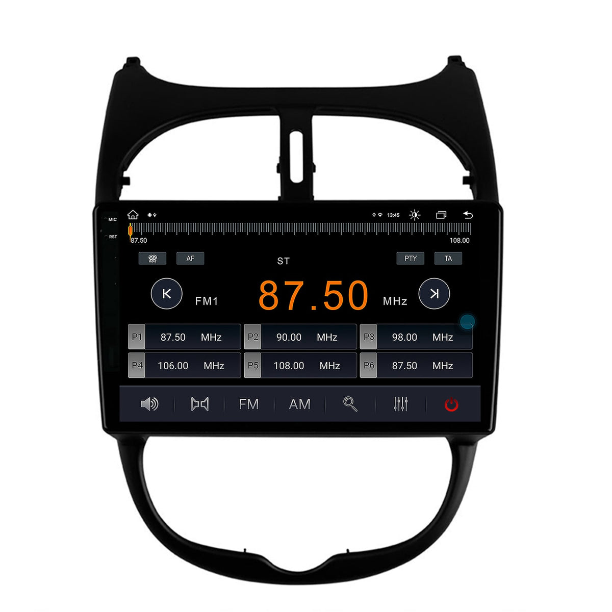 Navigatie Peugeot 206 (1998-2012), Android, X-Octacore / 8GB RAM + 256GB ROM, 9.5 Inch - AD-BGX9008+AD-BGRKIT262
