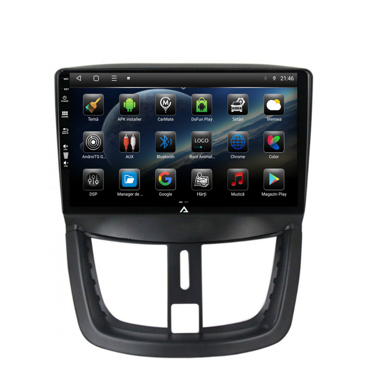 Navigatie Peugeot 207, Android, E-Octacore / 2GB RAM + 32GB ROM, 9 Inch - AD-BGE9002+AD-BGRKIT263