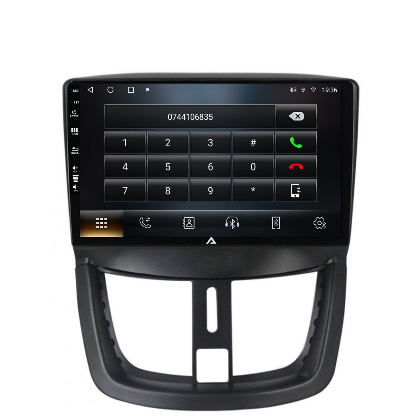 Navigatie Peugeot 207, Android, A-Octacore / 4GB RAM + 64GB ROM, 9 Inch - AD-BGA9004+AD-BGRKIT263