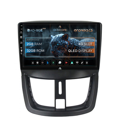 Navigatie Peugeot 207, Android, E-Octacore / 2GB RAM + 32GB ROM, 9 Inch - AD-BGE9002+AD-BGRKIT263
