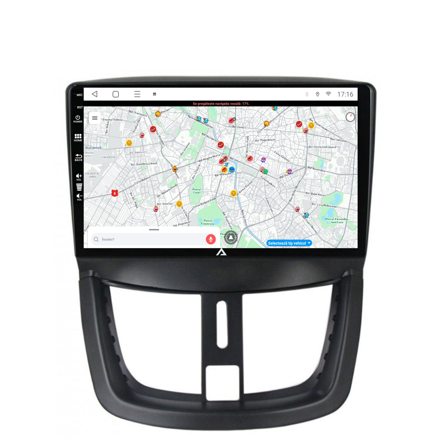 Navigatie Peugeot 207, Android, P-Octacore / 2GB RAM + 32GB ROM, 9 Inch - AD-BGP9002+AD-BGRKIT263