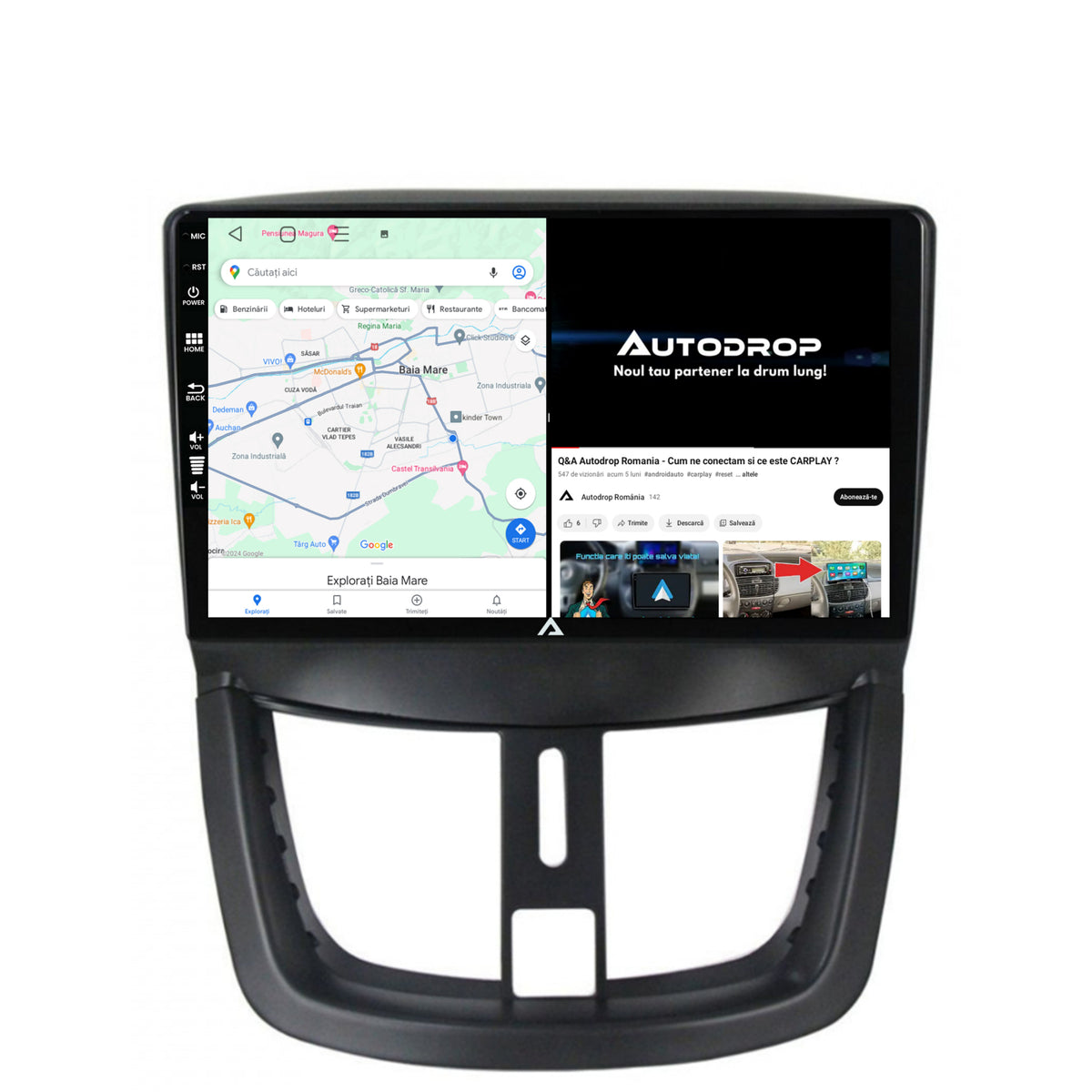 Navigatie Peugeot 207, Android, P-Octacore / 2GB RAM + 32GB ROM, 9 Inch - AD-BGP9002+AD-BGRKIT263