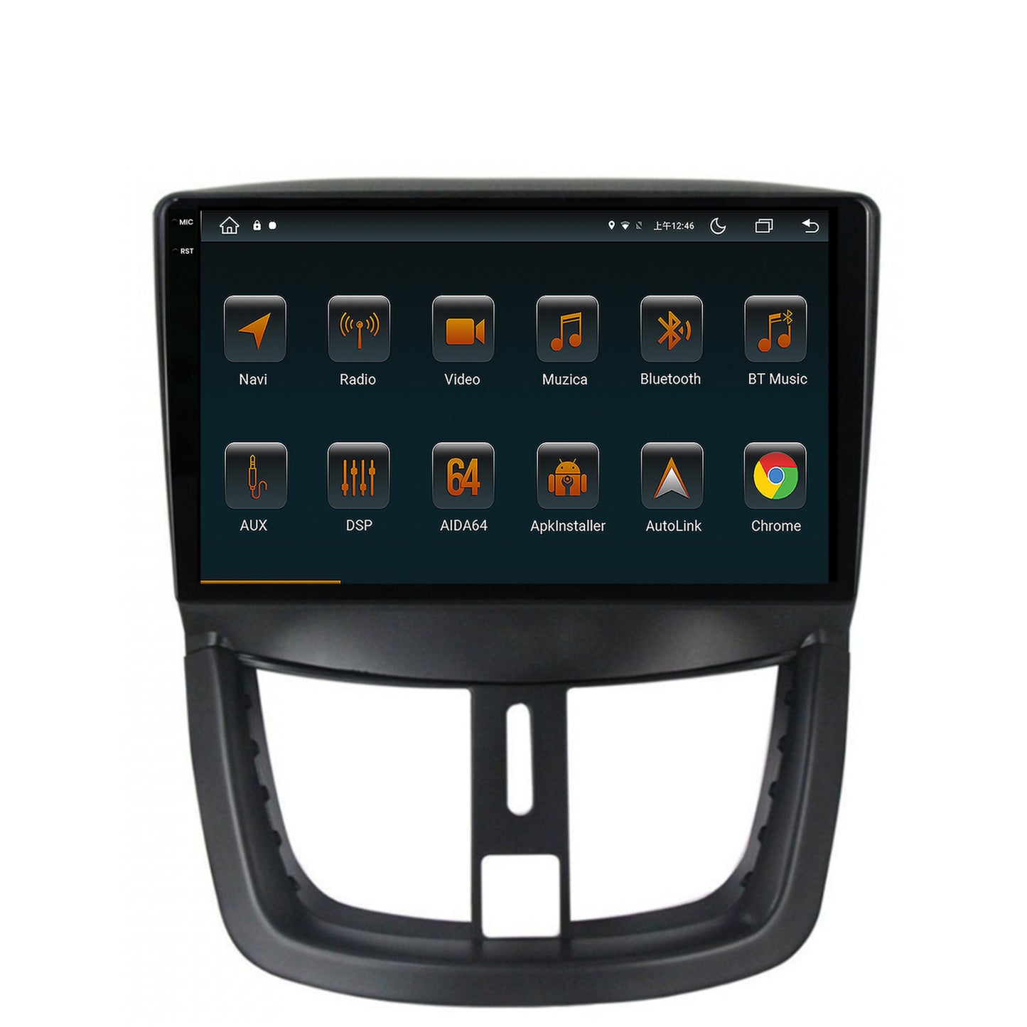 Navigatie Peugeot 207, Android, V-Octacore / 4GB RAM + 64GB ROM, 9.5 Inch - AD-BGV9004+AD-BGRKIT263