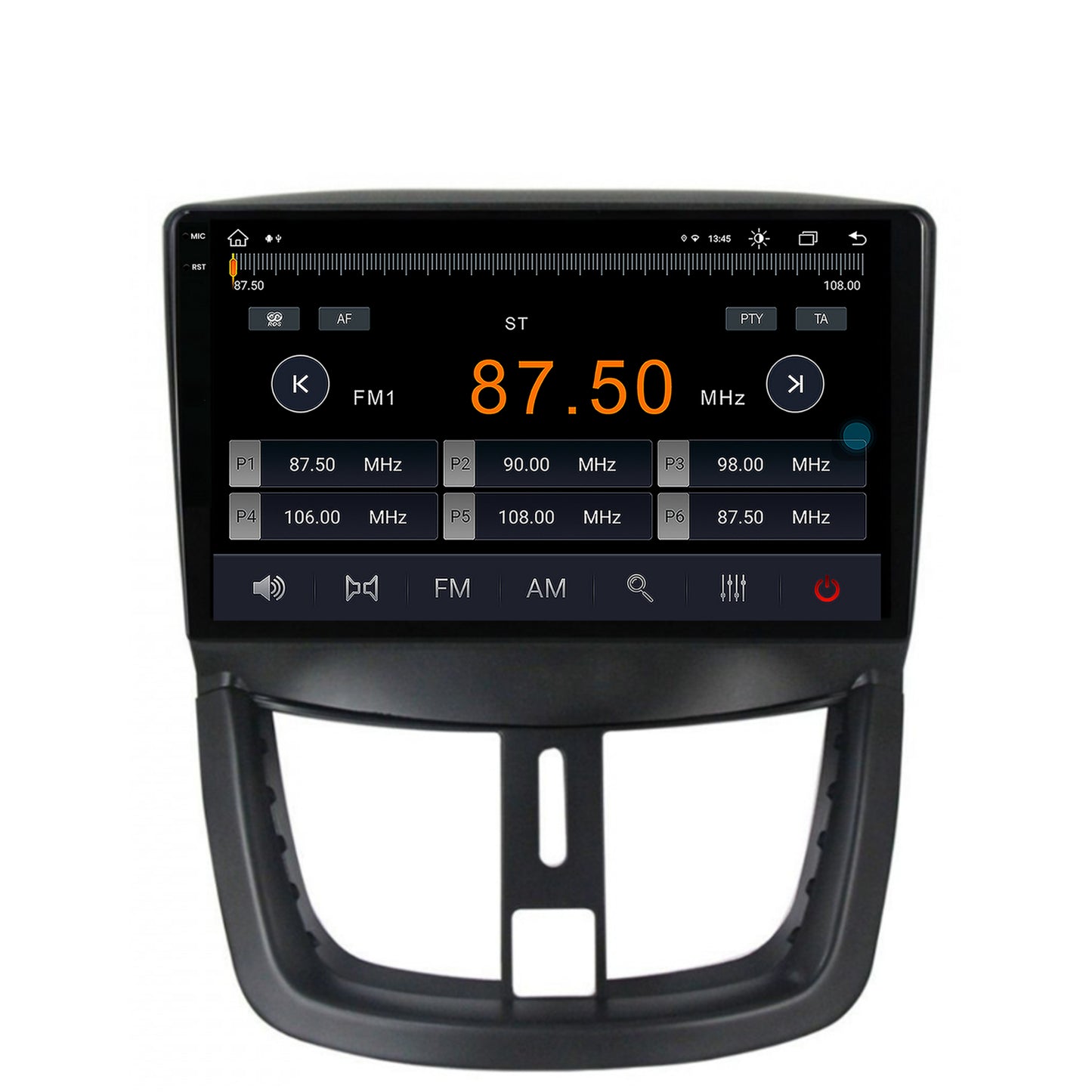 Navigatie Peugeot 207, Android, V-Octacore / 4GB RAM + 64GB ROM, 9.5 Inch - AD-BGV9004+AD-BGRKIT263