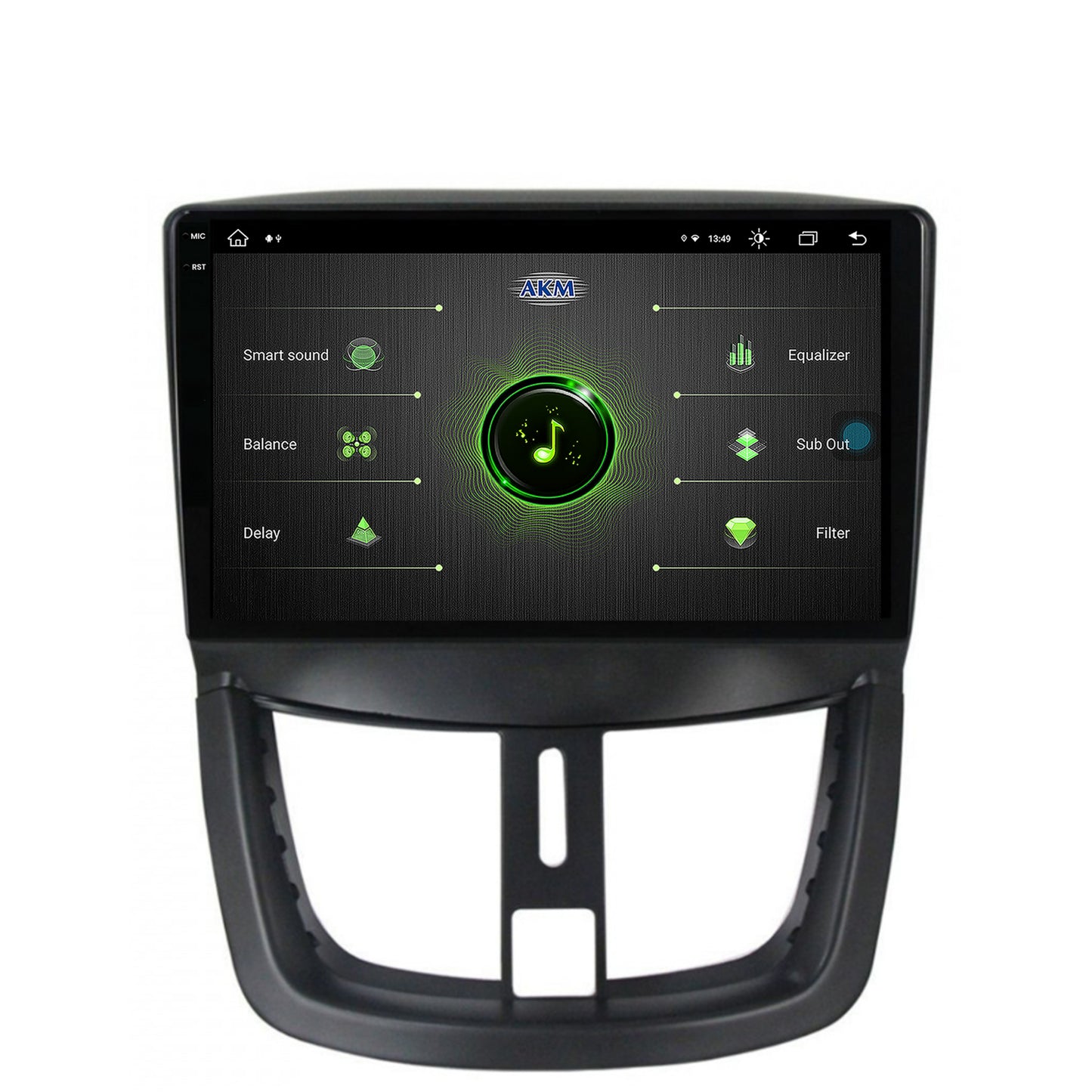Navigatie Peugeot 207, Android, X-Octacore / 8GB RAM + 256GB ROM, 9.5 Inch - AD-BGX9008+AD-BGRKIT263