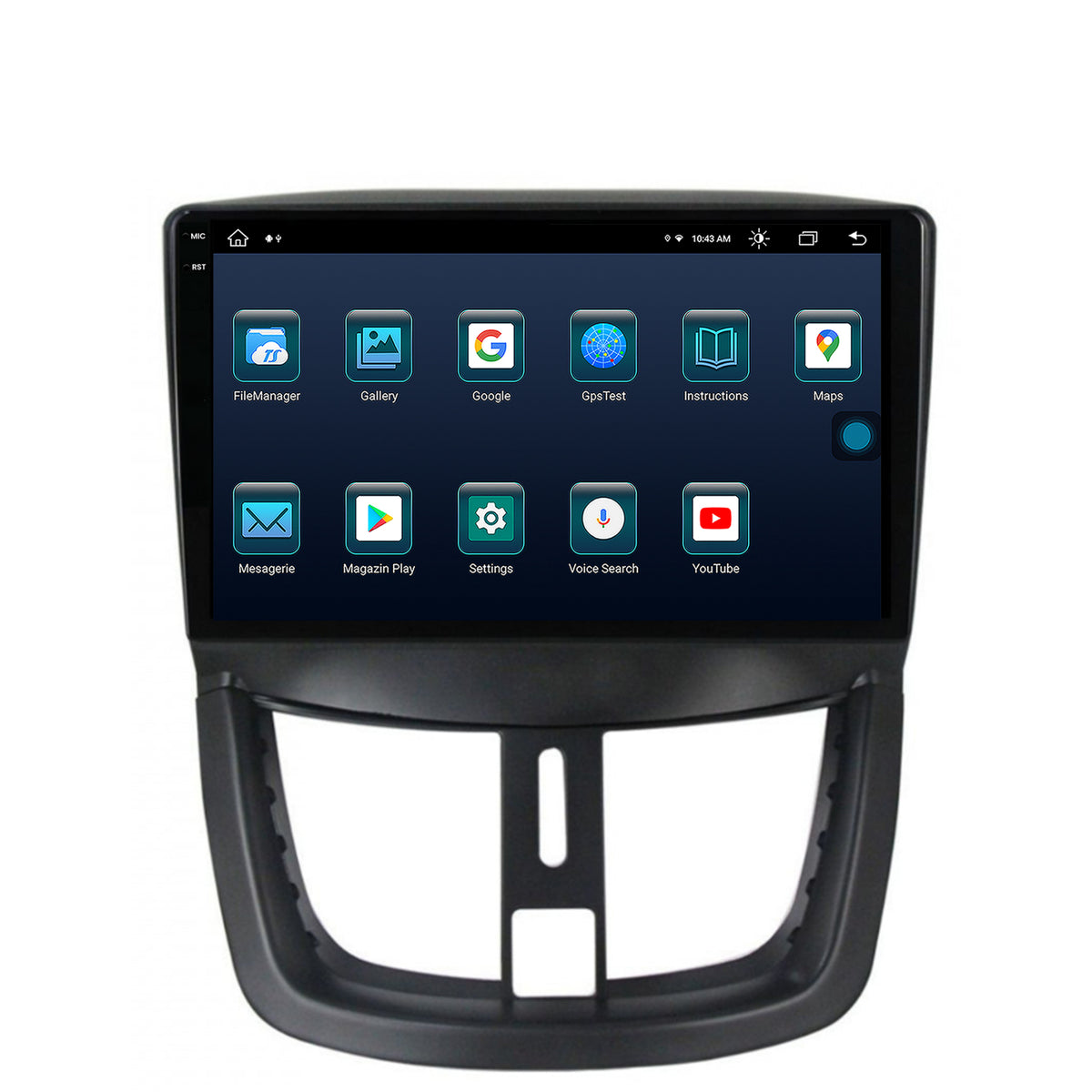 Navigatie Peugeot 207, Android, X-Octacore / 8GB RAM + 256GB ROM, 9.5 Inch - AD-BGX9008+AD-BGRKIT263