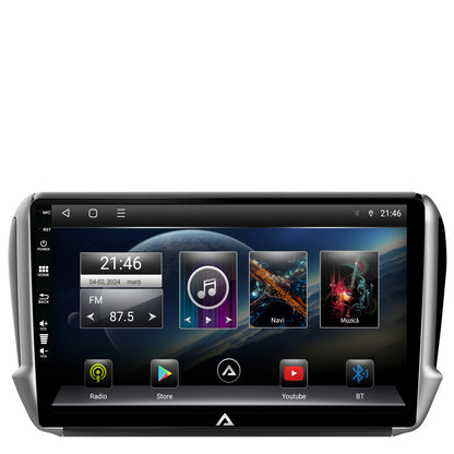 Navigatie Peugeot 208/2008 (2012+), Android, E-Octacore / 2GB RAM + 32GB ROM, 10.1 Inch - AD-BGE10002+AD-BGRKIT258
