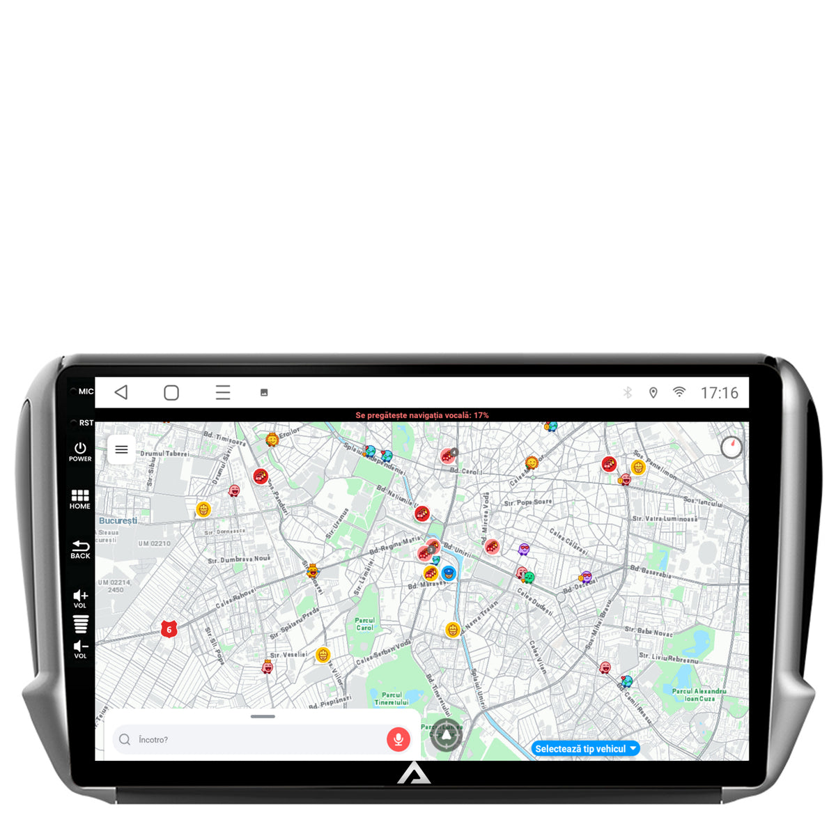 Navigatie Peugeot 208/2008 (2012+), Android, E-Octacore / 2GB RAM + 32GB ROM, 10.1 Inch - AD-BGE10002+AD-BGRKIT258