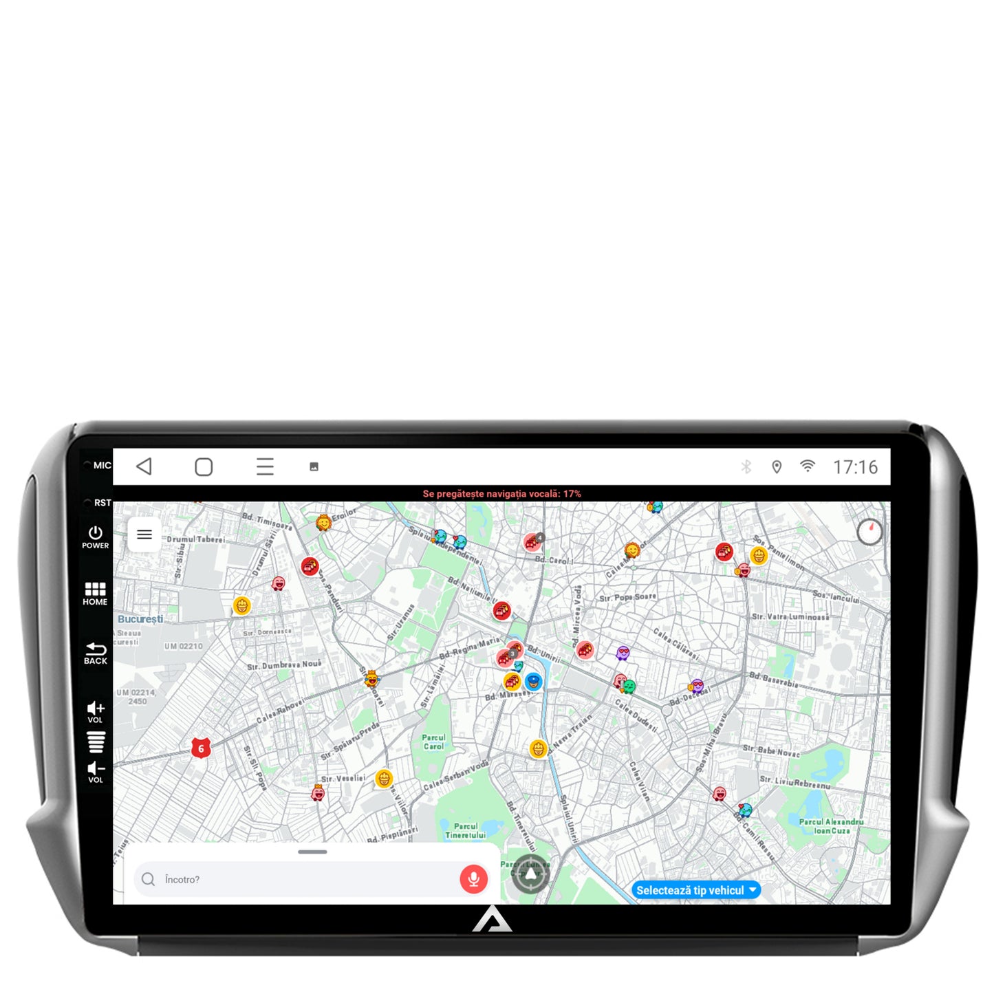 Navigatie Peugeot 208/2008 (2012+), Android, E-Octacore / 2GB RAM + 32GB ROM, 10.1 Inch - AD-BGE10002+AD-BGRKIT258