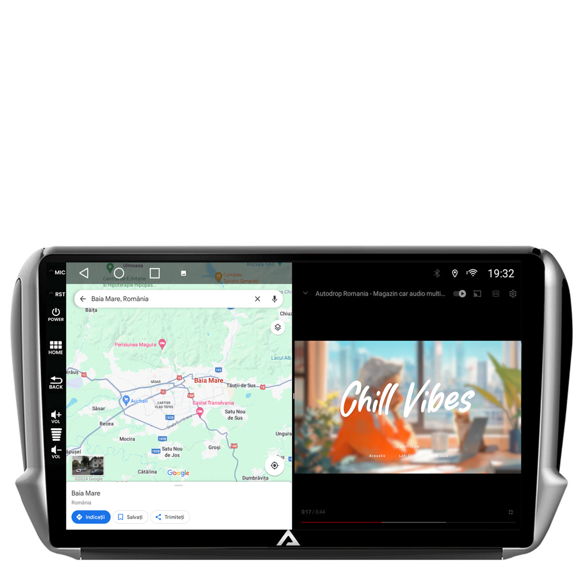 Navigatie Peugeot 208/2008 (2012+), Android, A-Octacore / 4GB RAM + 64GB ROM, 10.1 Inch - AD-BGA10004+AD-BGRKIT258