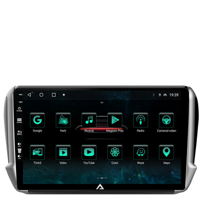 Navigatie Peugeot 208/2008 (2012+), Android, A-Octacore / 4GB RAM + 64GB ROM, 10.1 Inch - AD-BGA10004+AD-BGRKIT258