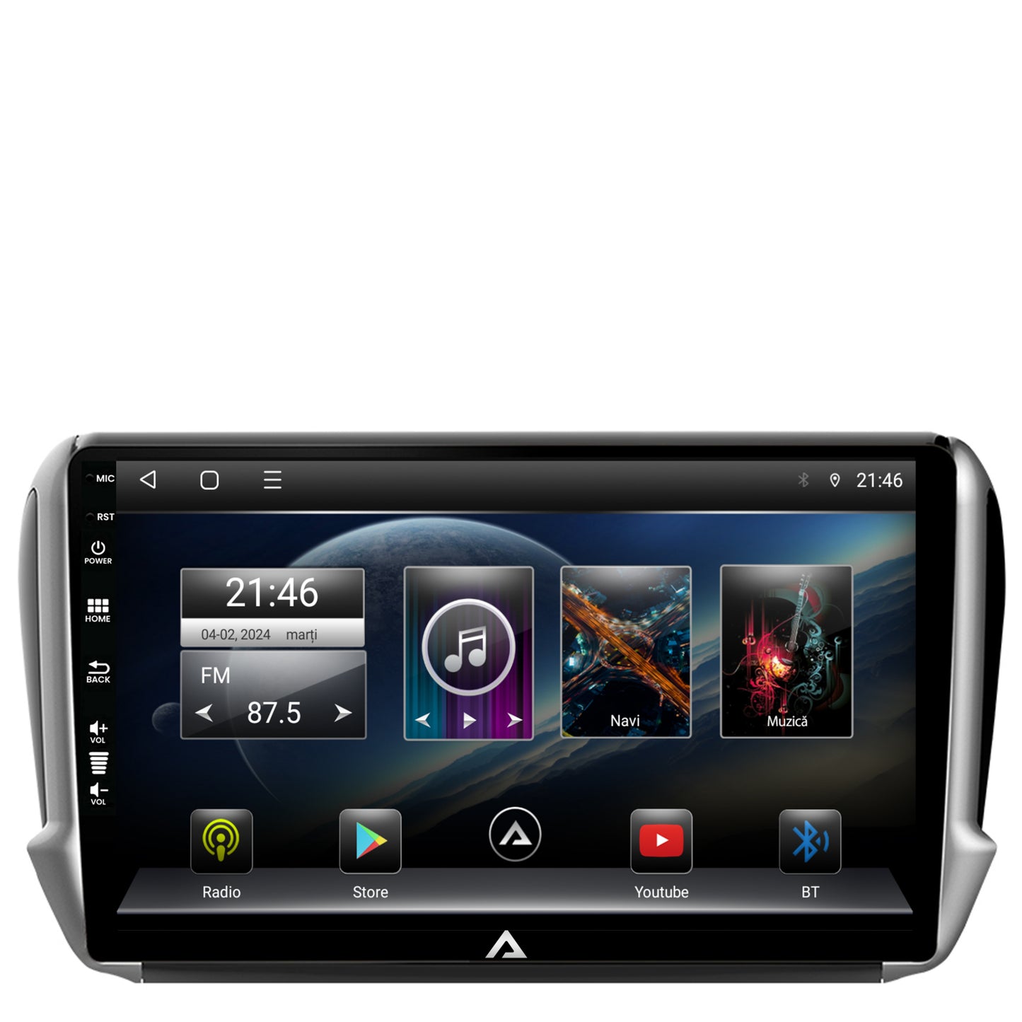 Navigatie Peugeot 208/2008 (2012+), Android, P-Octacore / 2GB RAM + 32GB ROM, 10.1 Inch - AD-BGP10002+AD-BGRKIT258