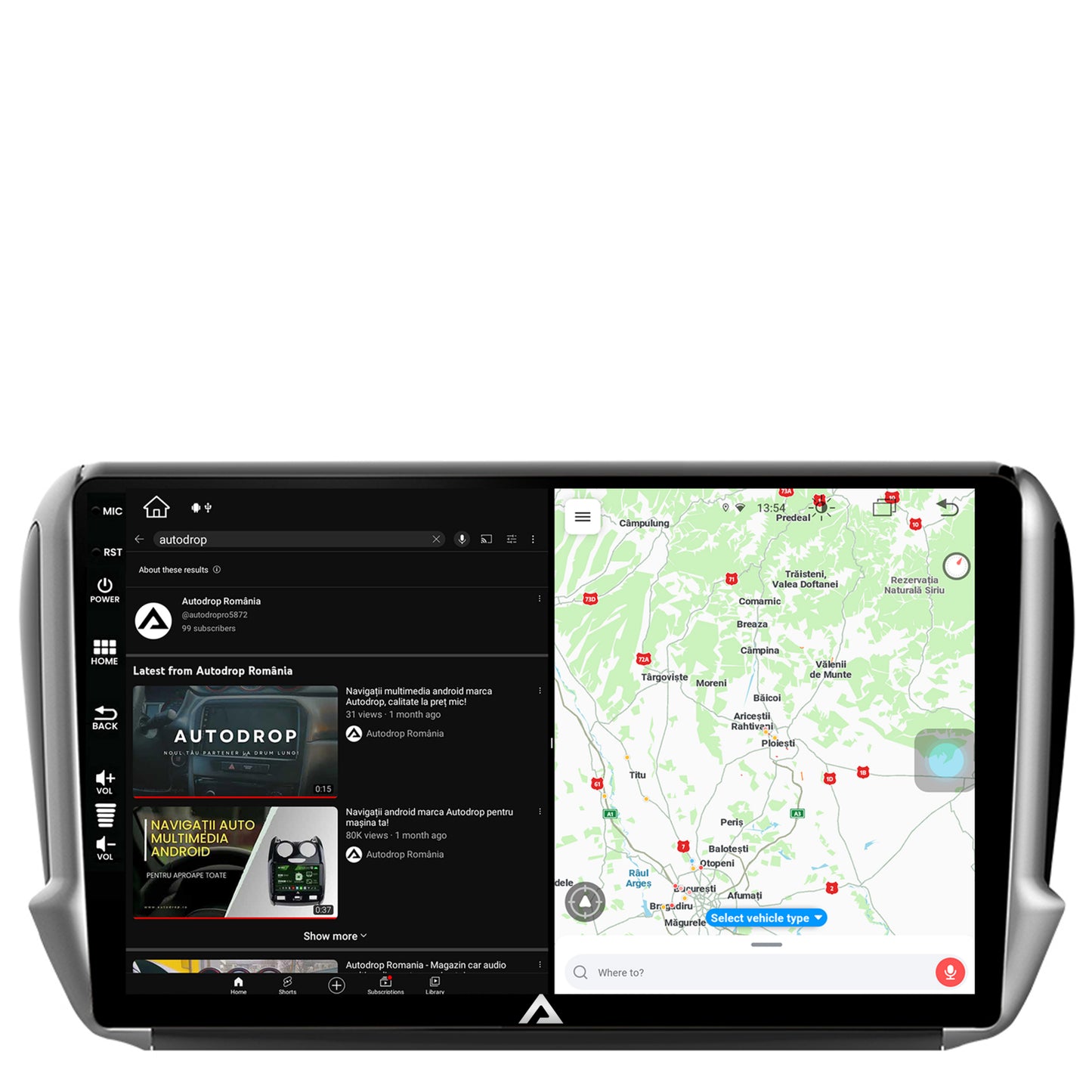 Navigatie Peugeot 208/2008 (2012+), Android, Z-Octacore / 8GB RAM + 256GB ROM, 10.1 Inch - AD-BGZ10004+AD-BGRKIT258