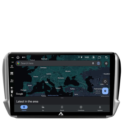 Navigatie Peugeot 208/2008 (2012+), Android, Z-Octacore / 8GB RAM + 256GB ROM, 10.1 Inch - AD-BGZ10004+AD-BGRKIT258