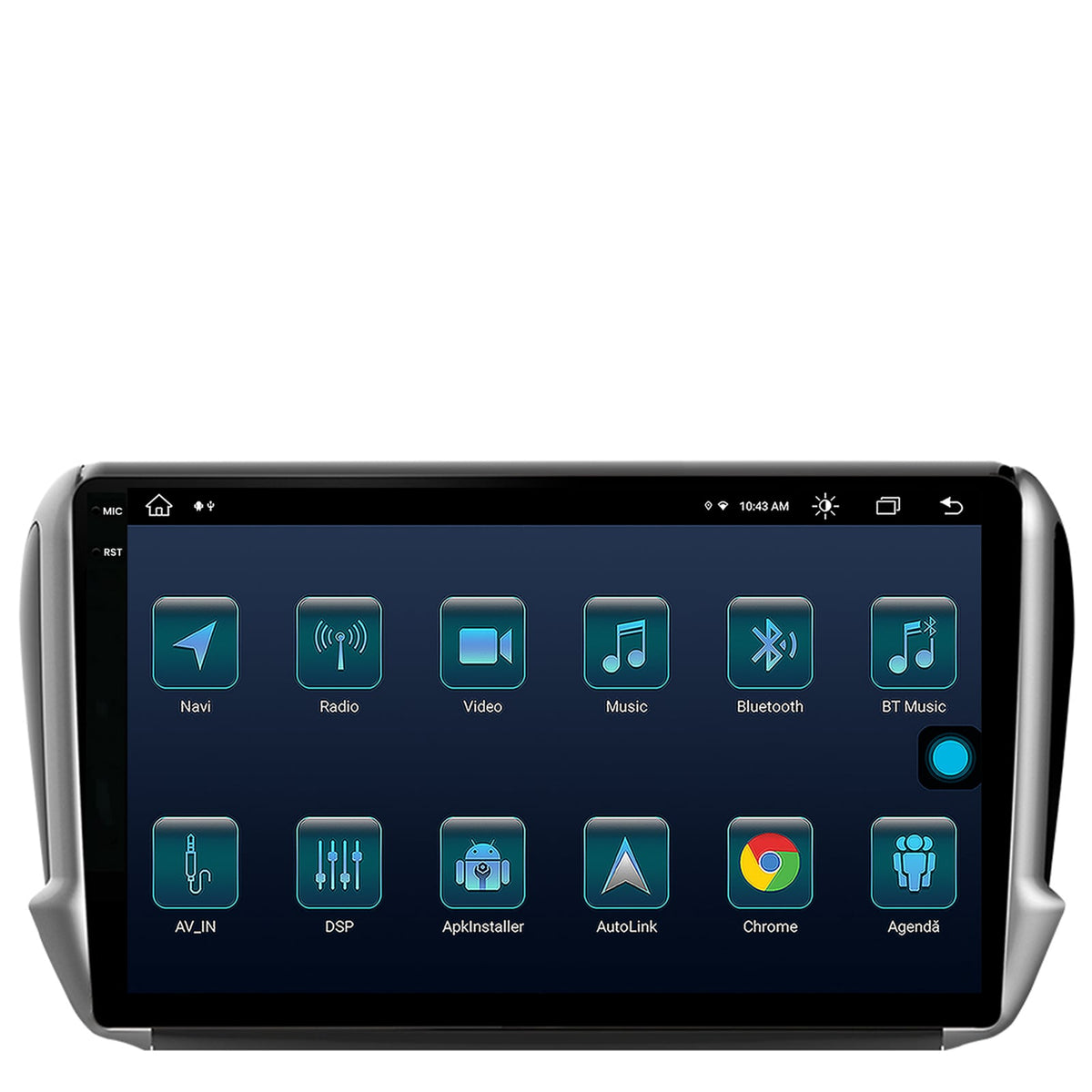 Navigatie Peugeot 208/2008 (2012+), Android, X-Octacore / 8GB RAM + 256GB ROM, 10.36 Inch - AD-BGX10008+AD-BGRKIT258