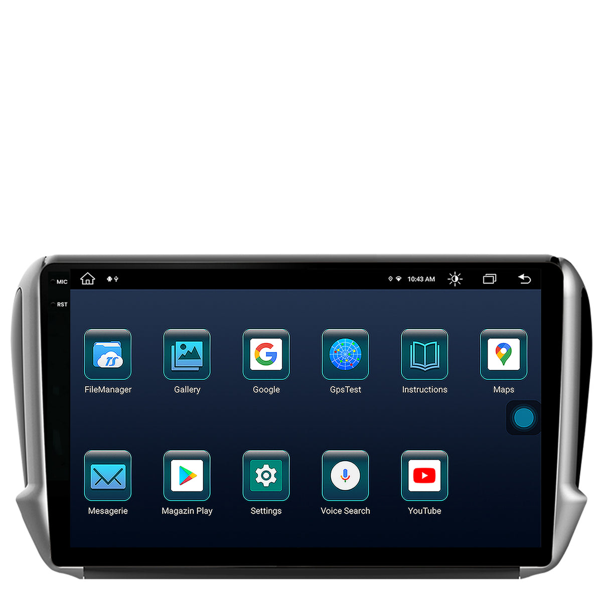 Navigatie Peugeot 208/2008 (2012+), Android, X-Octacore / 8GB RAM + 256GB ROM, 10.36 Inch - AD-BGX10008+AD-BGRKIT258