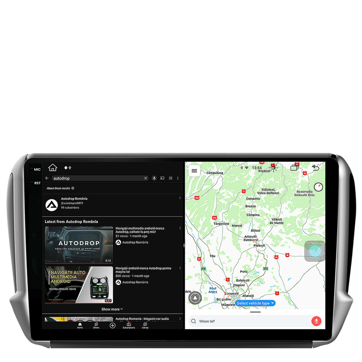 Navigatie Peugeot 208/2008 (2012+), Android, X-Octacore / 8GB RAM + 256GB ROM, 10.36 Inch - AD-BGX10008+AD-BGRKIT258