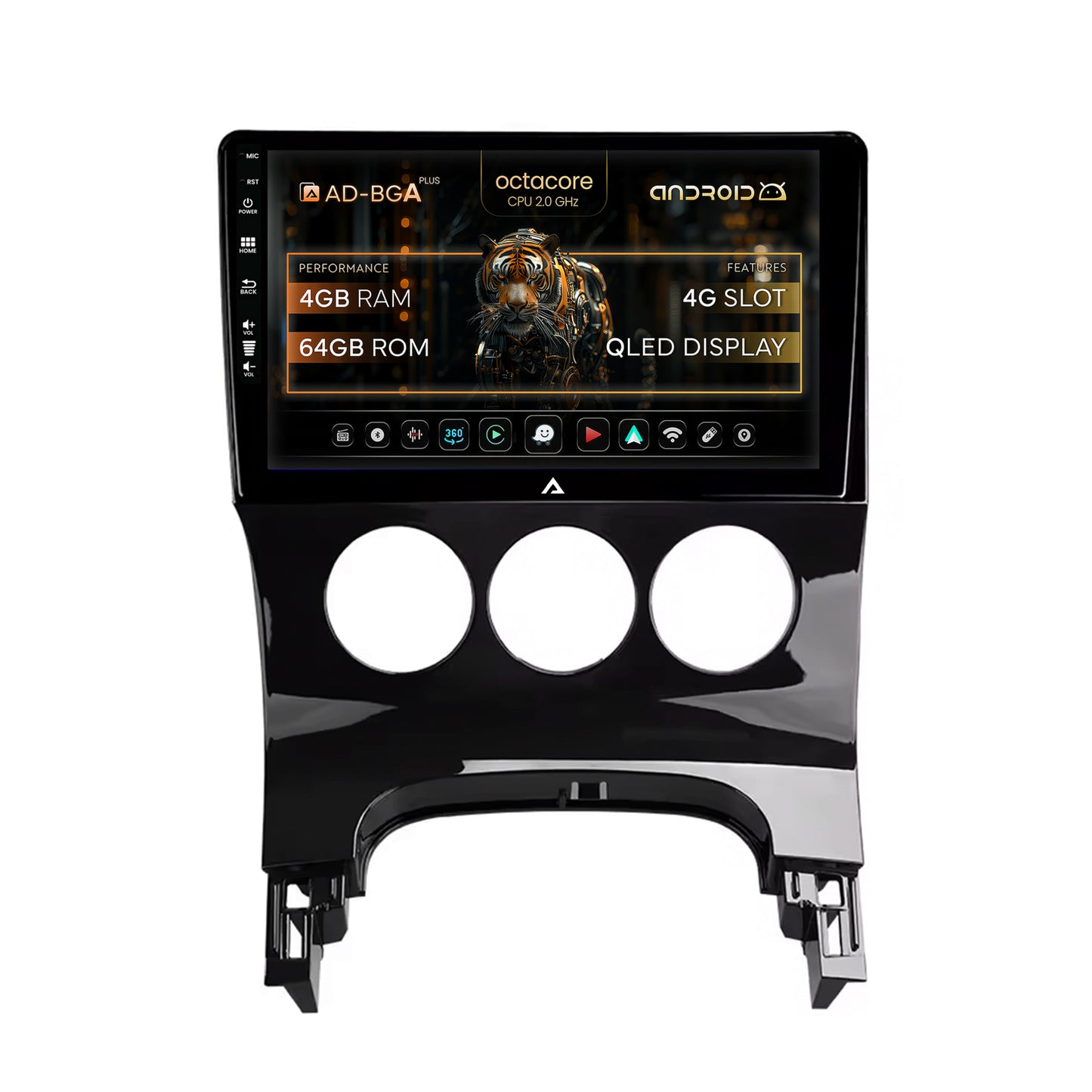 Navigatie Peugeot 3008/5008, Android, A-Octacore / 4GB RAM + 64GB ROM, 9 Inch - AD-BGA9004+AD-BGRKIT260