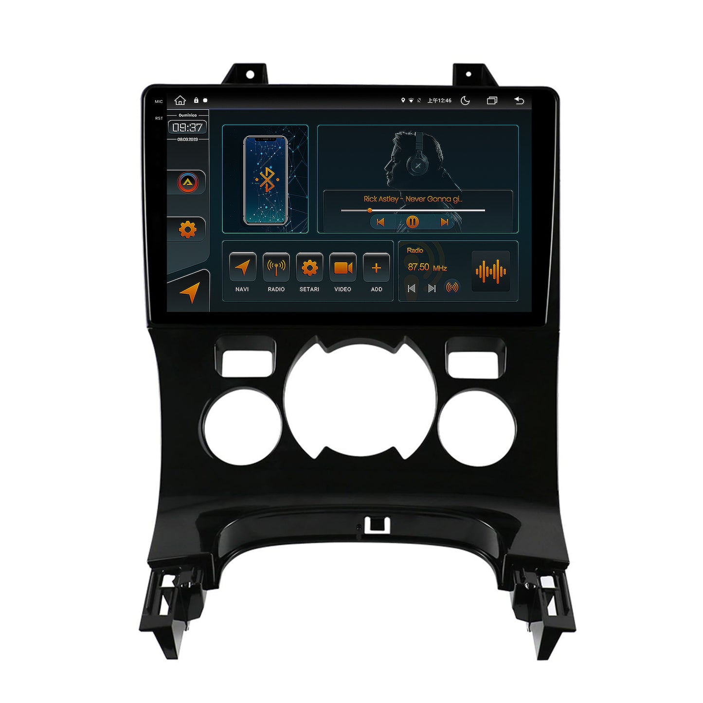 Navigatie Peugeot 3008/5008, Android, V-Octacore / 4GB RAM + 64GB ROM, 9.5 Inch - AD-BGV9004+AD-BGRKIT259