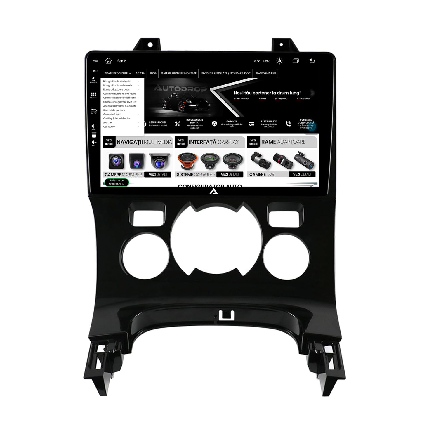 Navigatie Peugeot 3008/5008, Android, Z-Octacore / 8GB RAM + 256GB ROM, 9 Inch - AD-BGZ9008+AD-BGRKIT259