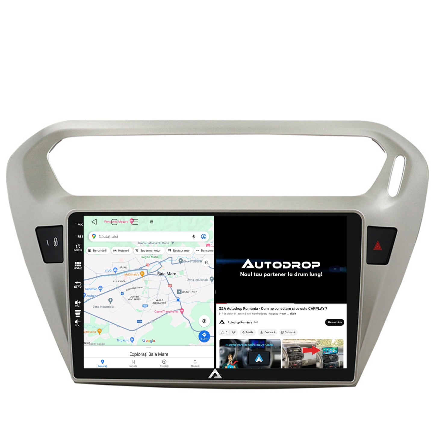 Navigatie Peugeot 301 / Citroen C-Elysee, Android, E-Octacore / 2GB RAM + 32GB ROM, 9 Inch - AD-BGE9002+AD-BGRKIT255