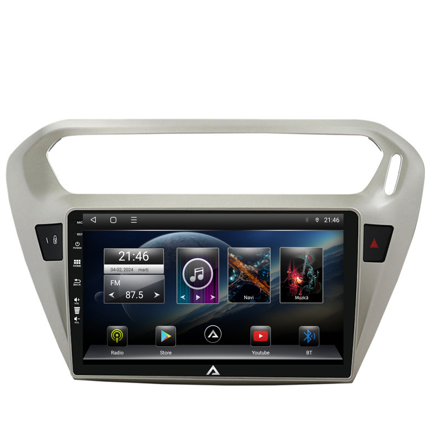 Navigatie Peugeot 301 / Citroen C-Elysee, Android, E-Octacore / 2GB RAM + 32GB ROM, 9 Inch - AD-BGE9002+AD-BGRKIT255