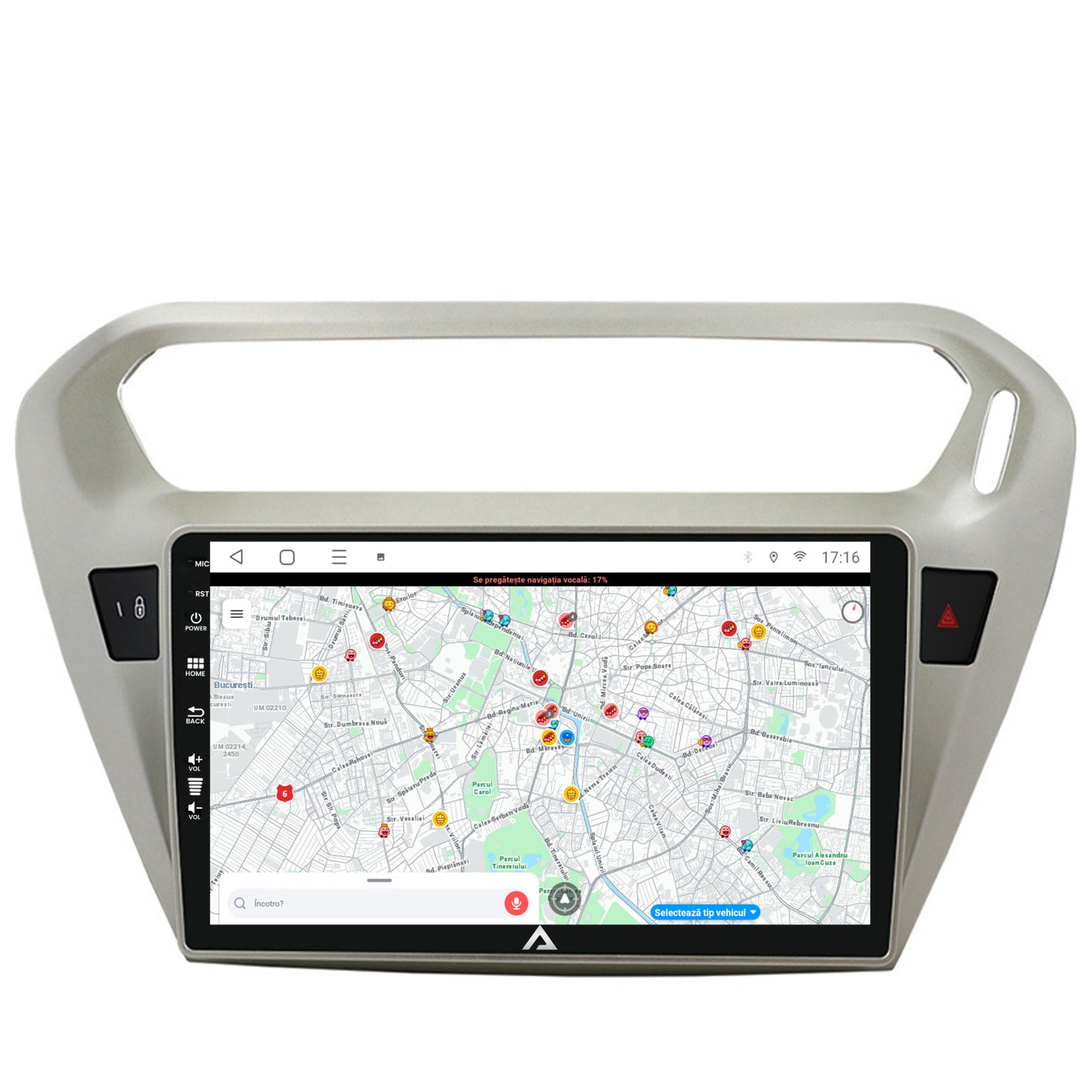 Navigatie Peugeot 301 / Citroen C-Elysee, Android, P-Octacore / 2GB RAM + 32GB ROM, 9 Inch - AD-BGP9002+AD-BGRKIT255